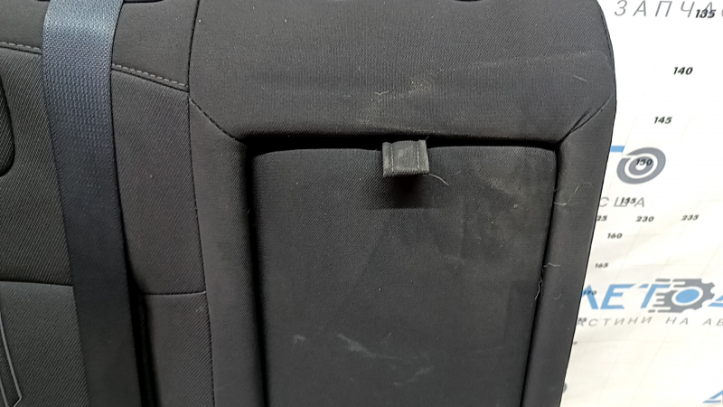 Backrest of the rear row of seats, 2nd row, right, Hyundai Tucson 22-24, black fabric, with a belt, black stitching, without a headrest, without an airbag, dry-cleanable