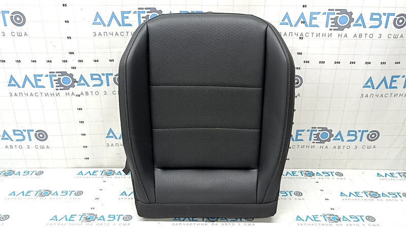 VW Tiguan 18-19 passenger seat cushion upholstery, black leather, perforated, heated, scratched