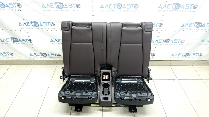 Backrest of the rear row of seats 3rd row Mercedes W167 GLE 350 450 20-23 brown leather, with cup holders and lower frame