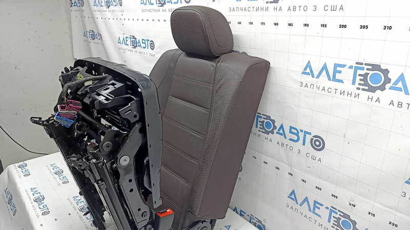 Backrest of the rear row of seats, 2nd row, right, Mercedes W167 GLE 350 450 20-26, brown leather, with lower frame, electric, for 3 rows
