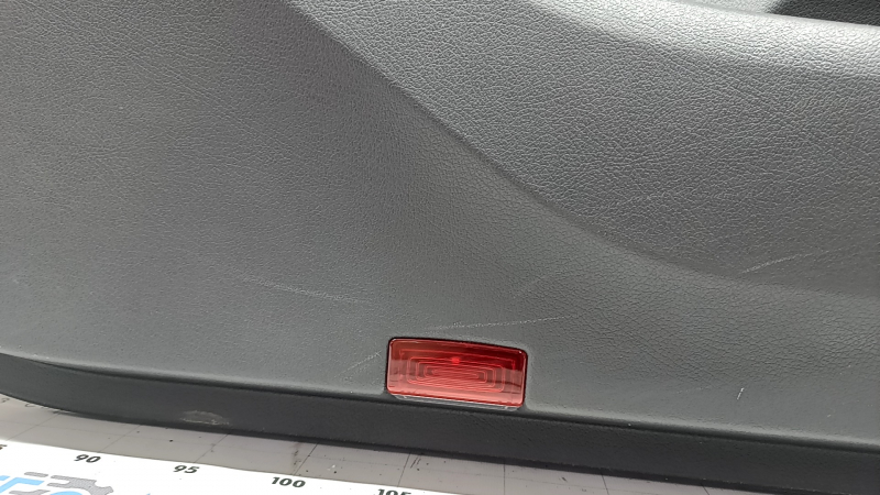 Door trim panel front left complete Mercedes W167 GLE 350 450 20-25 dark gray, insert and armrest brown leather, molding under dark wood, with handle, Burmester, scratches