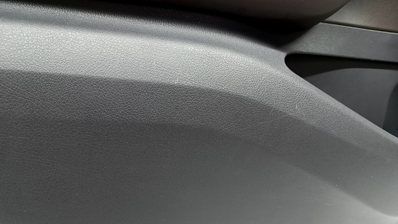 Door trim panel front left complete Mercedes W167 GLE 350 450 20-25 dark gray, insert and armrest brown leather, molding under dark wood, with handle, Burmester, scratches