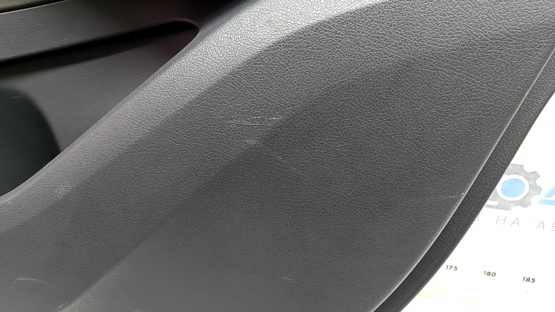 Door trim, rear right card, complete, Mercedes W167 GLE 350 450 20-25, dark gray, insert and armrest, brown leather, molding under dark wood for seat control, with handle, Burmester, without curtain, scratches