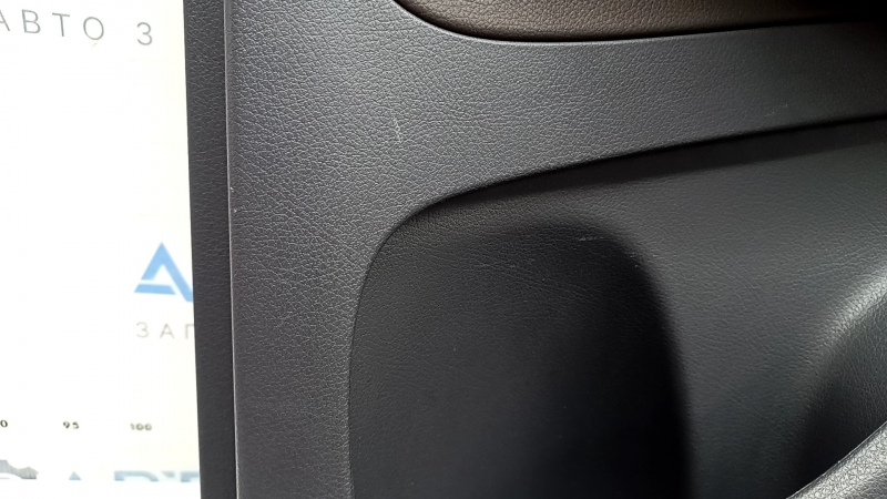 Door trim, rear right card, complete, Mercedes W167 GLE 350 450 20-25, dark gray, insert and armrest, brown leather, molding under dark wood for seat control, with handle, Burmester, without curtain, scratches