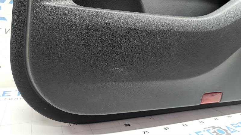Door trim, front right card, complete, Mercedes W167 GLE 350 450 20-25, dark gray, insert and armrest, brown leather, molding in dark wood, with handle, Burmester, scratches