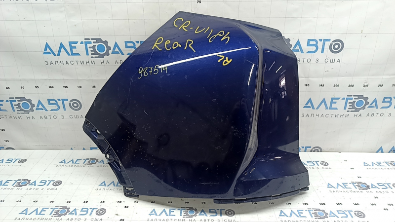 Rear bumper bare left Honda CRV 17-22 blue B-588P
