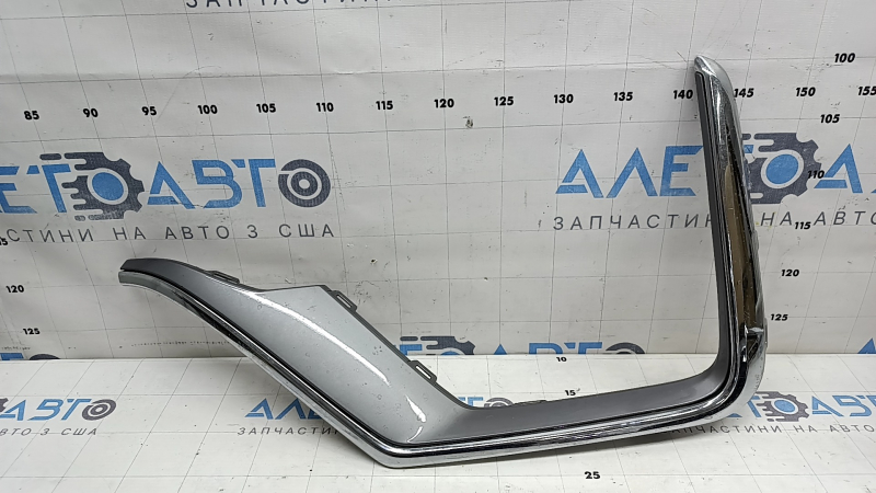 Left front bumper molding for Honda CRV 20-22 Touring, glossy gray with chrome