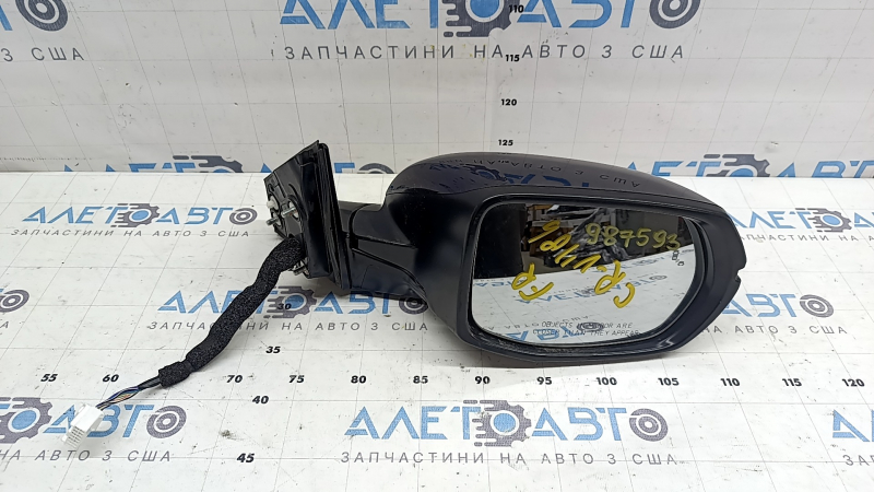 Right side mirror assembly Honda CRV 17-22 9 pins, turn signal, BSM, heated, blue