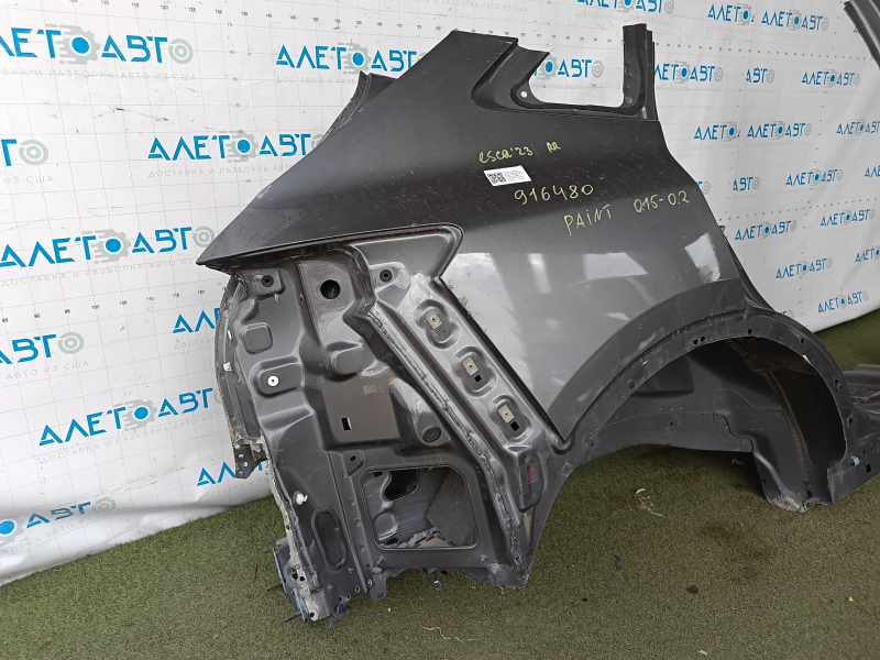 Quarter wing rear right Ford Escape MK4 20-26 sawed off, with central pillar, graphite, painted 0.15-0.2, butts