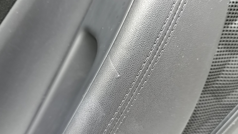 Door trim, rear left card, Hyundai Santa FE 21-23, black, under the curtain, with a lining, insert and armrest, black leather, dents, scratches, needs cleaning