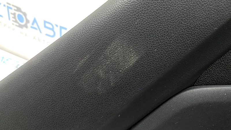 Door trim, rear left card, Hyundai Santa FE 21-23, black, under the curtain, with a lining, insert and armrest, black leather, dents, scratches, needs cleaning