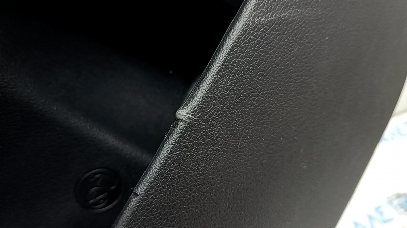 Door trim, rear left card, Hyundai Santa FE 21-23, black, under the curtain, with a lining, insert and armrest, black leather, dents, scratches, needs cleaning
