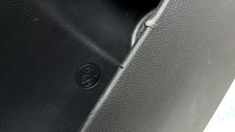 Door trim, rear left card, Hyundai Santa FE 21-23, black, under the curtain, with a lining, insert and armrest, black leather, dents, scratches, needs cleaning