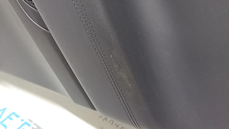 Door trim, rear right card, Hyundai Santa FE 21-23, black, under the curtain, with a lining, insert and armrest, black leather, scratches, needs cleaning