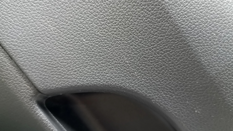 Door trim, rear right card, Hyundai Santa FE 21-23, black, under the curtain, with a lining, insert and armrest, black leather, scratches, needs cleaning