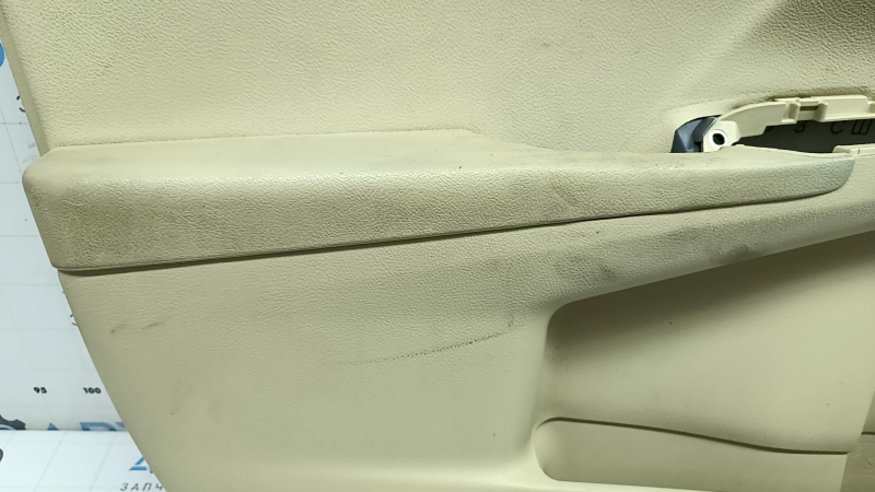 Door trim, front left card, Toyota Camry v55 15-17 usa, beige with beige plastic insert, rubber armrest, dry-cleanable, scratches