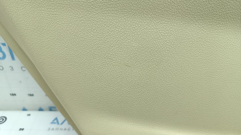 Door trim, rear left card, Toyota Camry v55 15-17 usa, beige with beige plastic insert, rubber armrest, with window lift control, scratches, dry-cleanable, whitened plastic