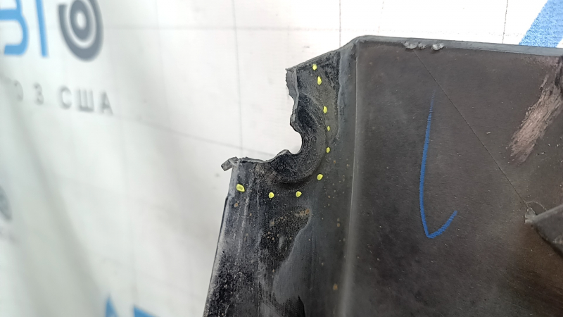 Left threshold Toyota Camry v55 15-17 usa black, with absorber, scratches, dented, cracked, broken fasteners