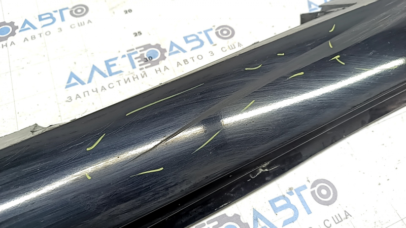 Left threshold Toyota Camry v55 15-17 usa black, with absorber, scratches, dented, cracked, broken fasteners