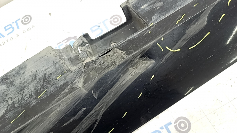 Left threshold Toyota Camry v55 15-17 usa black, with absorber, scratches, dented, cracked, broken fasteners