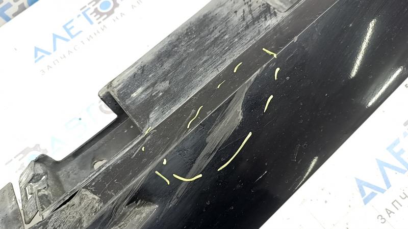 Left threshold Toyota Camry v55 15-17 usa black, with absorber, scratches, dented, cracked, broken fasteners