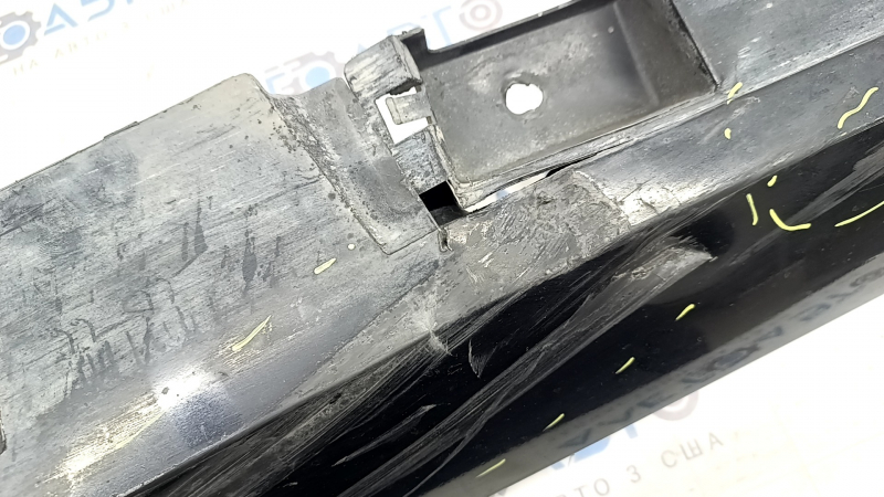 Left threshold Toyota Camry v55 15-17 usa black, with absorber, scratches, dented, cracked, broken fasteners