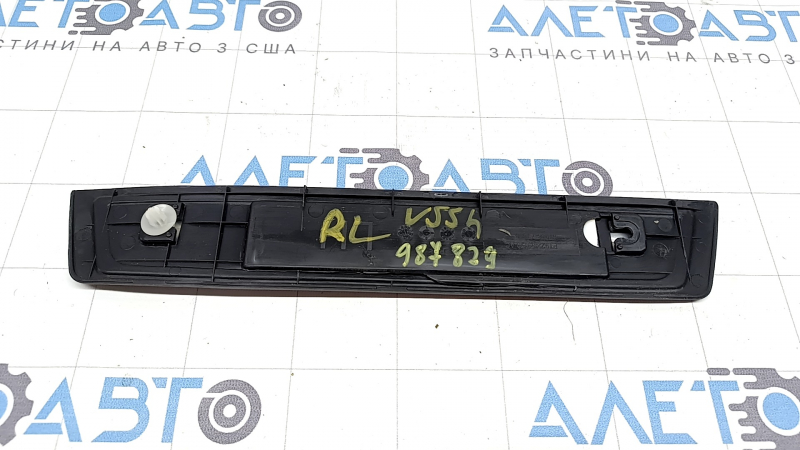 Rear left outer door sill trim for Toyota Camry v55 15-17 usa, black, with chrome trim, worn, dented