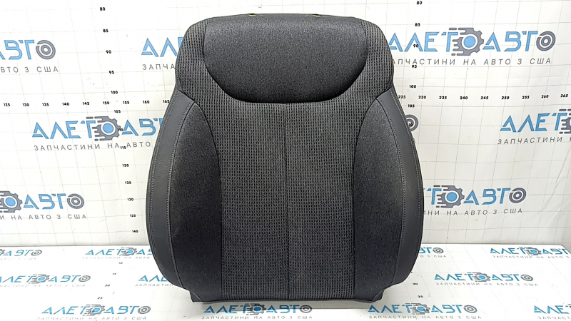 The upholstery of the back of the passenger seat of Hyundai Santa FE 21-23 is black fabric, heated, and can be cleaned