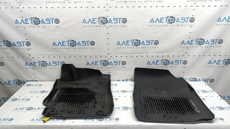 Set of floor mats, rubber, Toyota Camry v55 15-17 usa, black
