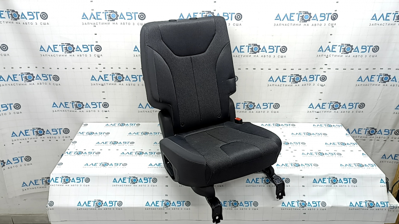 Rear row of seats, 2nd row, right Hyundai Santa FE 21-23, black fabric, electric folding, wrinkled, needs cleaning