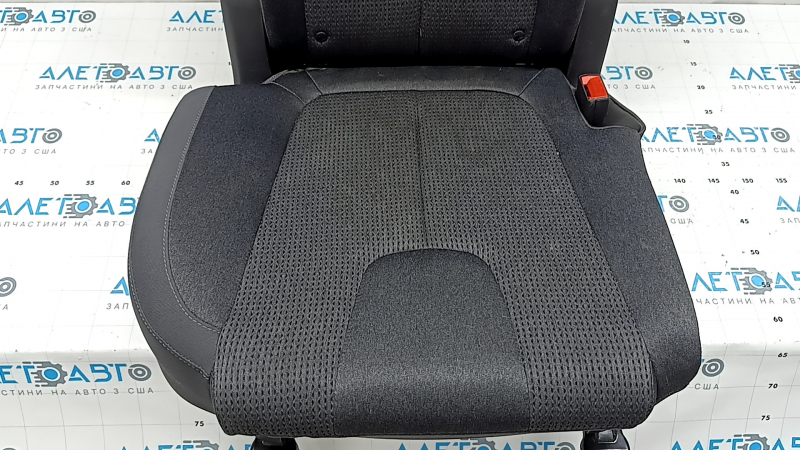Rear row of seats, 2nd row, right Hyundai Santa FE 21-23, black fabric, electric folding, wrinkled, needs cleaning