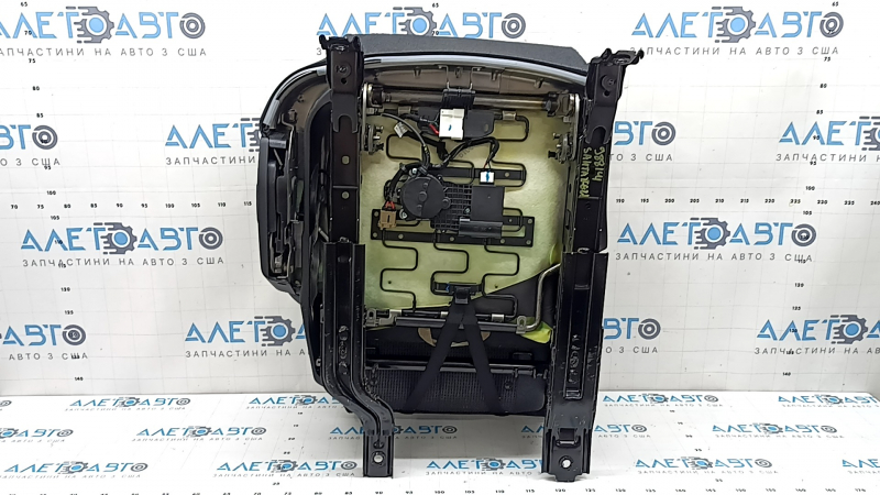 Rear row of seats, 2nd row, right Hyundai Santa FE 21-23, black fabric, electric folding, wrinkled, needs cleaning