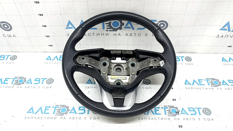 Naked steering wheel Hyundai Santa FE 21-23 black leather, without buttons and paddles, scratches, dents