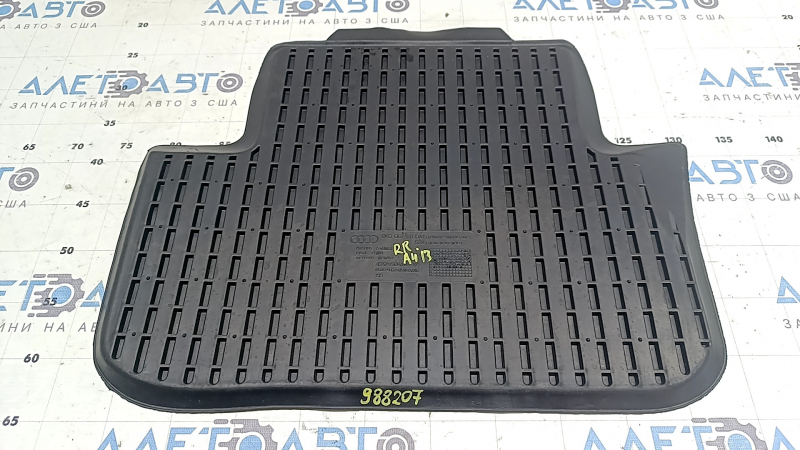 Interior mat rubber rear right Audi A4 B8 08-16 black