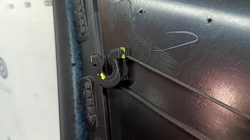 Door trim, rear right card, Audi A4 B8 13-16 rest, black, with black leather insert, black leather armrest, sedan without curtain, molding with dark wood structure, with buttons, scratches, broken fasteners, tears