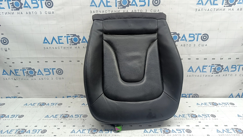 Audi A4 B8 13-16 passenger seat cushion upholstery, black leather, heated, scratches, dry cleanable