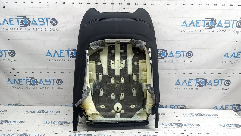 BMW X3 G01 18-21 driver's seat back upholstery, black leatherette, heated, ready for dry cleaning, heating wires cut