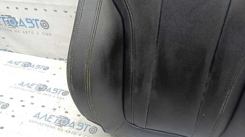 BMW X3 G01 18-21 driver's seat back upholstery, black leatherette, heated, ready for dry cleaning, heating wires cut