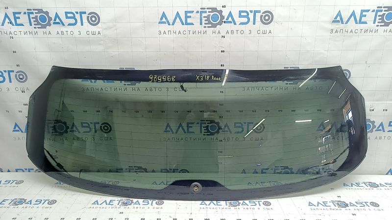 Rear window of the trunk door of BMW X3 G01 18-24 tinted, heating wire is torn off
