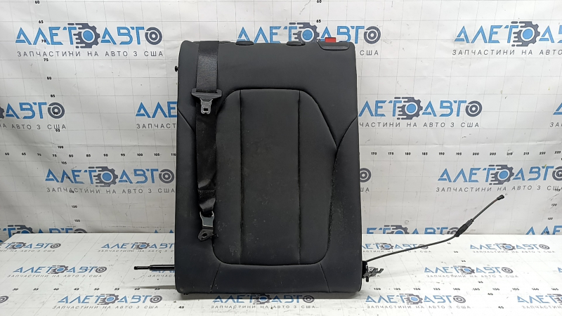 Rear seat backrest, 2nd row, left, BMW X3 G01 18-21, black leatherette, with black belt, dry-cleanable