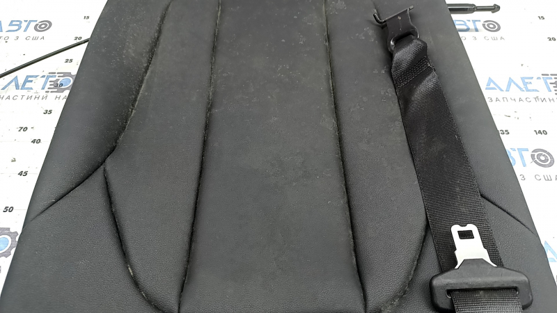 Rear seat backrest, 2nd row, left, BMW X3 G01 18-21, black leatherette, with black belt, dry-cleanable