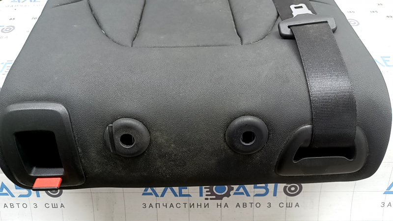 Rear seat backrest, 2nd row, left, BMW X3 G01 18-21, black leatherette, with black belt, dry-cleanable