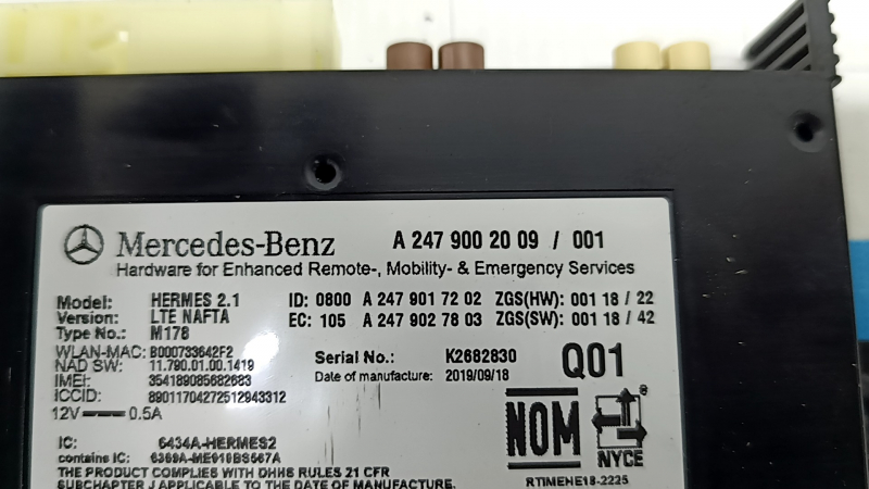 Telematics Control Module Mercedes X167 GLS 450 580 20-26