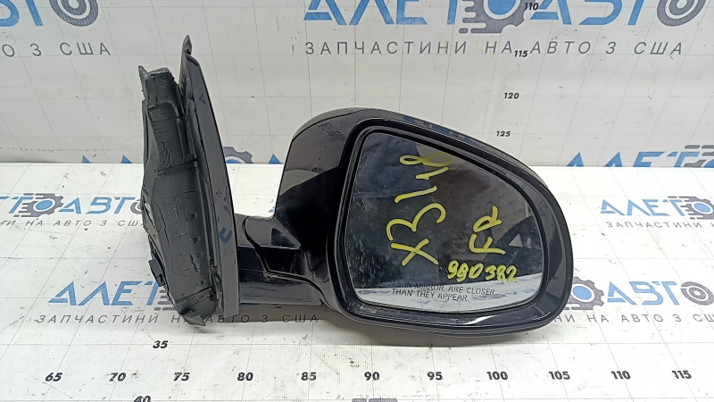 Right side mirror assembly BMW X3 G01 18-22 5 pins, turn signal, auto-dimming, BSM, graphite, moisture under the turn signal glass, chip on the turn signal glass, does not lock