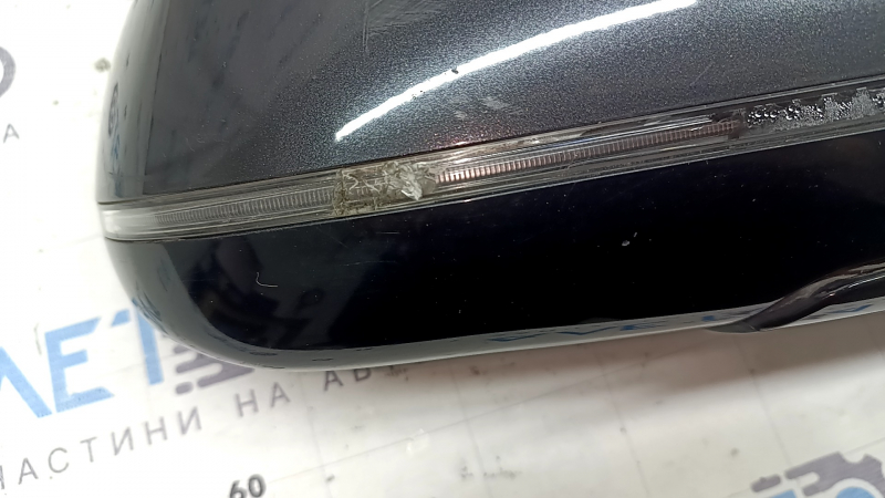 Right side mirror assembly BMW X3 G01 18-22 5 pins, turn signal, auto-dimming, BSM, graphite, moisture under the turn signal glass, chip on the turn signal glass, does not lock