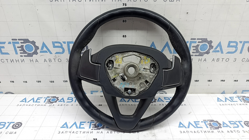 Bare steering wheel BMW X3 G01 18-24 leather, black, without heating, with paddles, worn, scratches