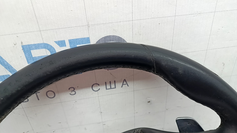 Bare steering wheel BMW X3 G01 18-24 leather, black, without heating, with paddles, worn, scratches