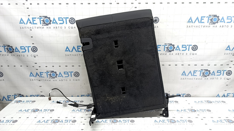 Rear seat backrest, 2nd row, left, BMW X5 G05 19-22 for 2 rows, black SCHWARZ leather, heated, with belt, dry-cleanable, worn
