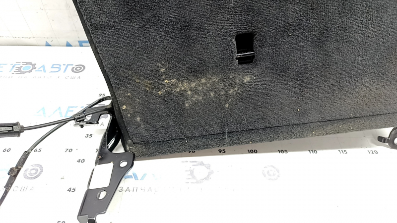 Rear seat backrest, 2nd row, left, BMW X5 G05 19-22 for 2 rows, black SCHWARZ leather, heated, with belt, dry-cleanable, worn