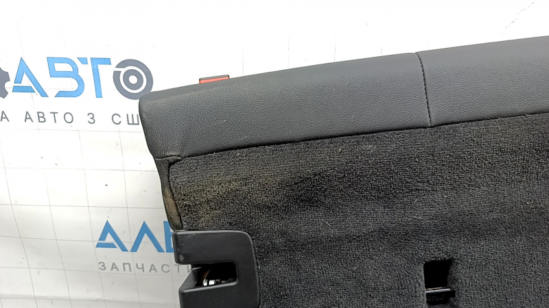 Rear seat backrest, 2nd row, left, BMW X5 G05 19-22 for 2 rows, black SCHWARZ leather, heated, with belt, dry-cleanable, worn